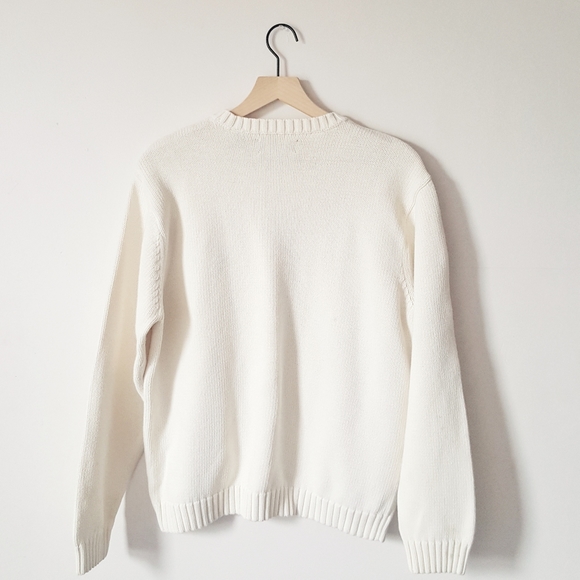 Chaps Sweater in Cream - Picture 3 of 7